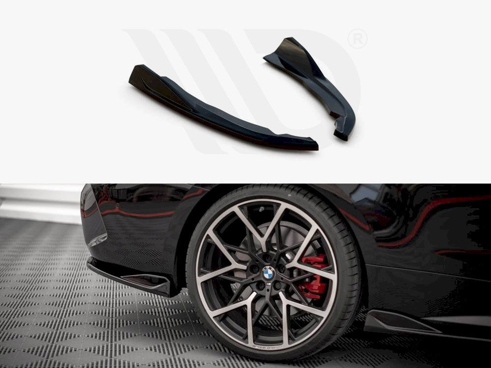 Yahua Gloss Black Rear Side Splitters V.2 BMW 4 M-Pack G22 (2020-)