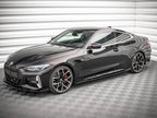 Yahua Gloss Black Side Skirts Diffusers V.2 BMW 4 M-Pack G22 (2020-)