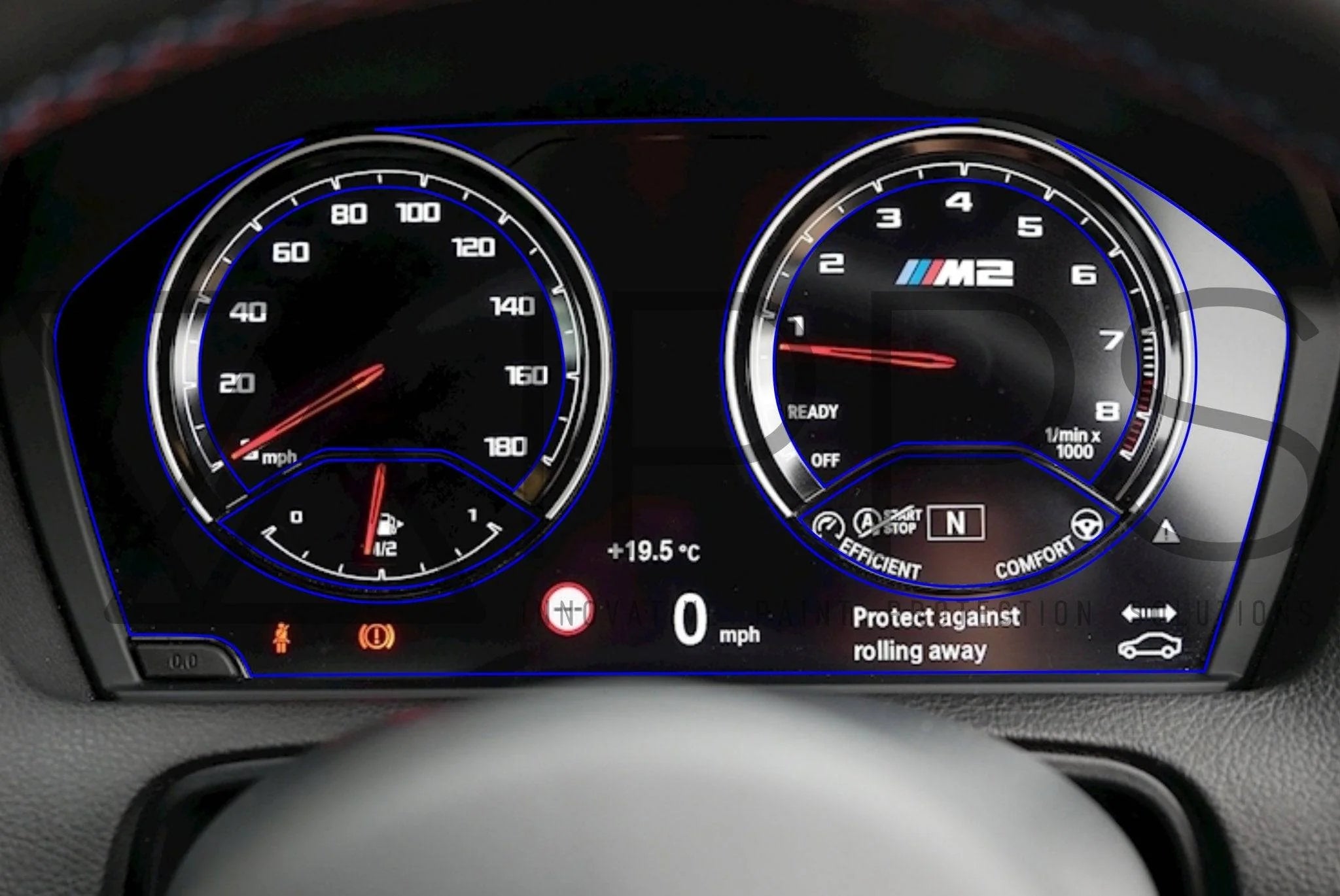 BMW 1 Series F20, 2 Series F22 & M2 LCI F87 Instrument Cluster Screen Protector PPF (2015-2021)