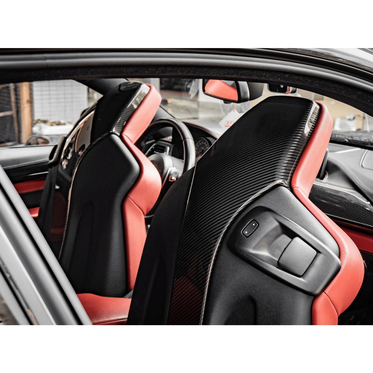 Yahua BMW M2 Competition F87, M3 F80 & M4 F82 Pre-Preg Carbon Fibre Seat Back Covers (2015-2021)