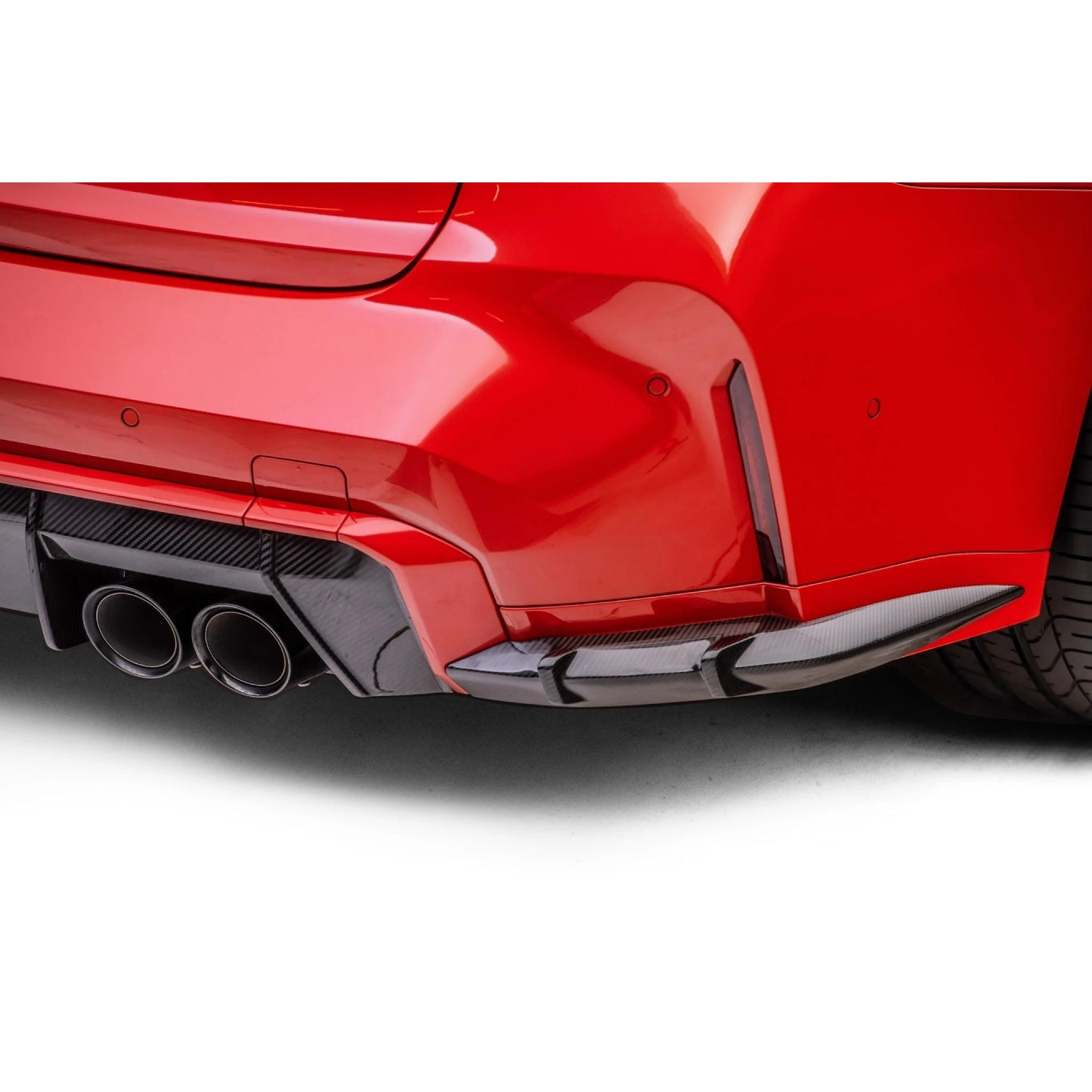 Yahua BMW M3 G80 G81 Carbon Fibre Rear Bumper Extension Canards (2021+)