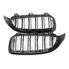 Carbon Fibre Double Slat Kidney Grilles for BMW 4 Series, M3 & M4 (2014-2020, F32 F33 F80 F82 F83)