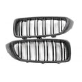 Carbon Fibre Double Slat Kidney Grilles for BMW 4 Series, M3 & M4 (2014-2020, F32 F33 F80 F82 F83)