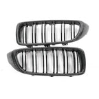Carbon Fibre Double Slat Kidney Grilles for BMW 4 Series, M3 & M4 (2014-2020, F32 F33 F80 F82 F83)