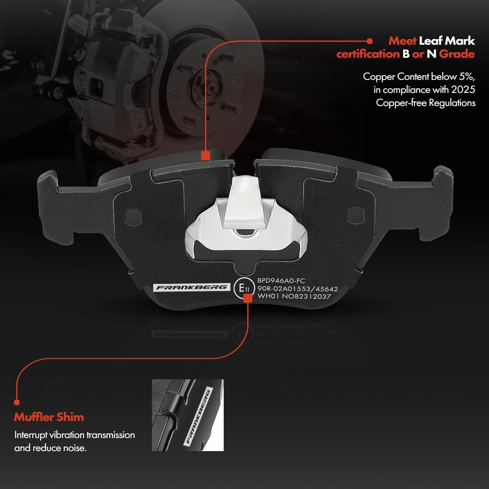 Endless Street Brake Pads For BMW M3 E46 2000-2006 | Recaro | E-mark Certified