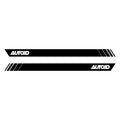 AUTOID Matt Black Barcode Door Decals Set