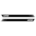 AUTOID Matt Black Barcode Door Decals Set