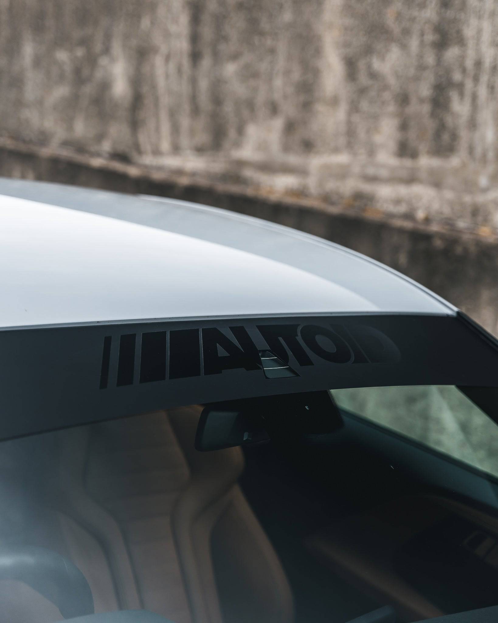 AUTOID Matte Sunstrip with Gloss Logo Overlay