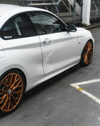 BMW 1 Series F20 F21 & 2 Series F22 EVO-1 Gloss Black Side Skirts by ZAERO (2011-2019)
