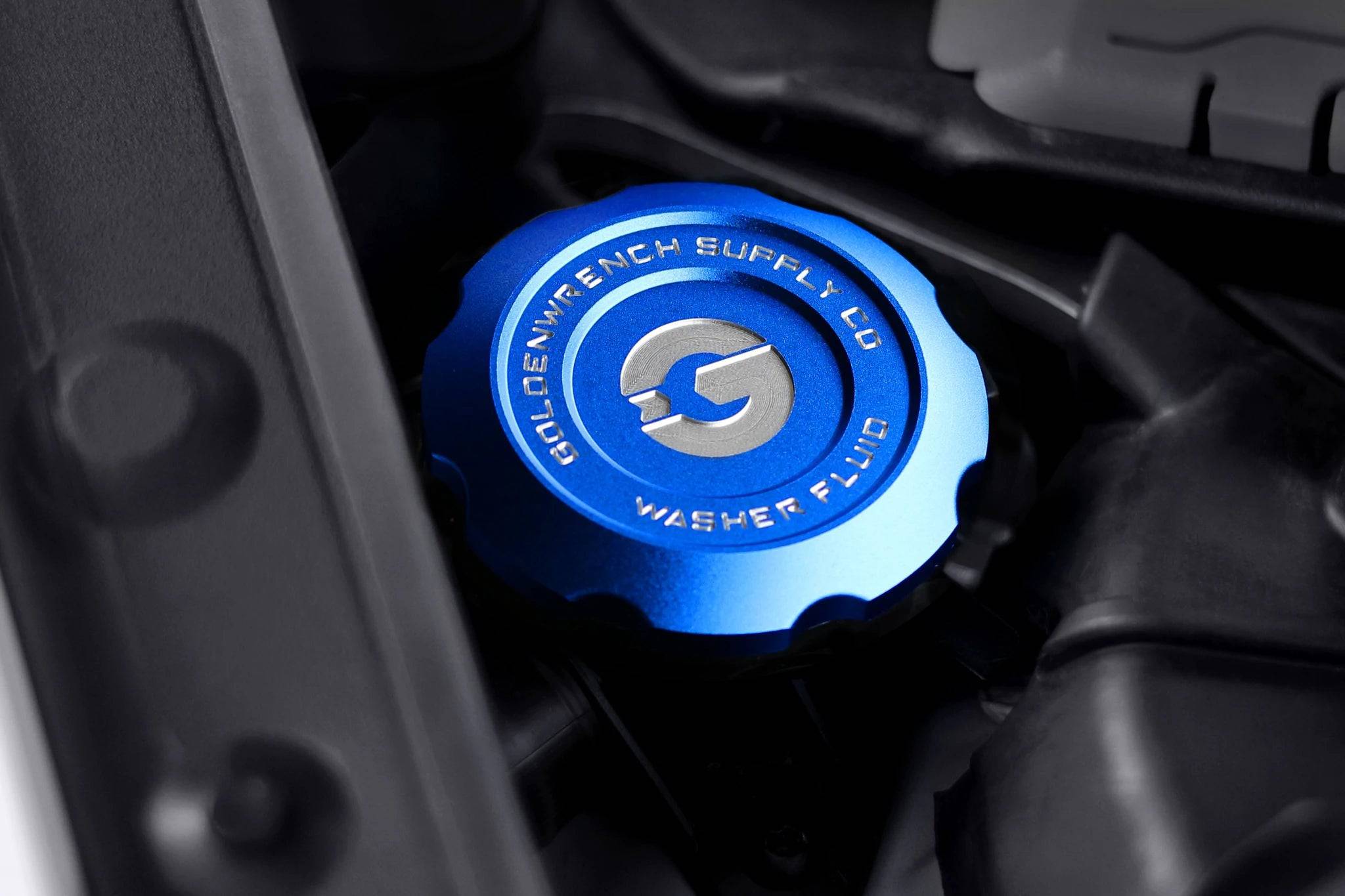 BMW F Series Billet Washer Fluid Cap by Goldenwrench