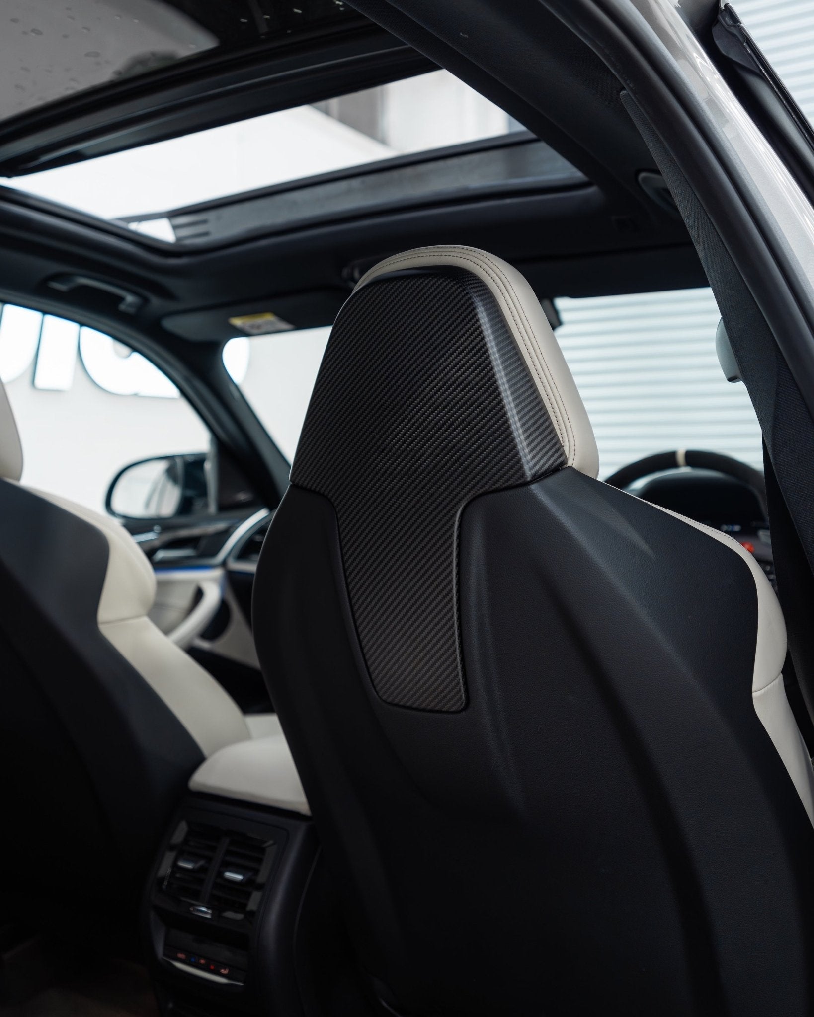 Yahua BMW 2 Series G42, M3 G80, M4 G82, M2 G87 Pre-Preg Matte Carbon Fibre Seat Back Cover (2018+)