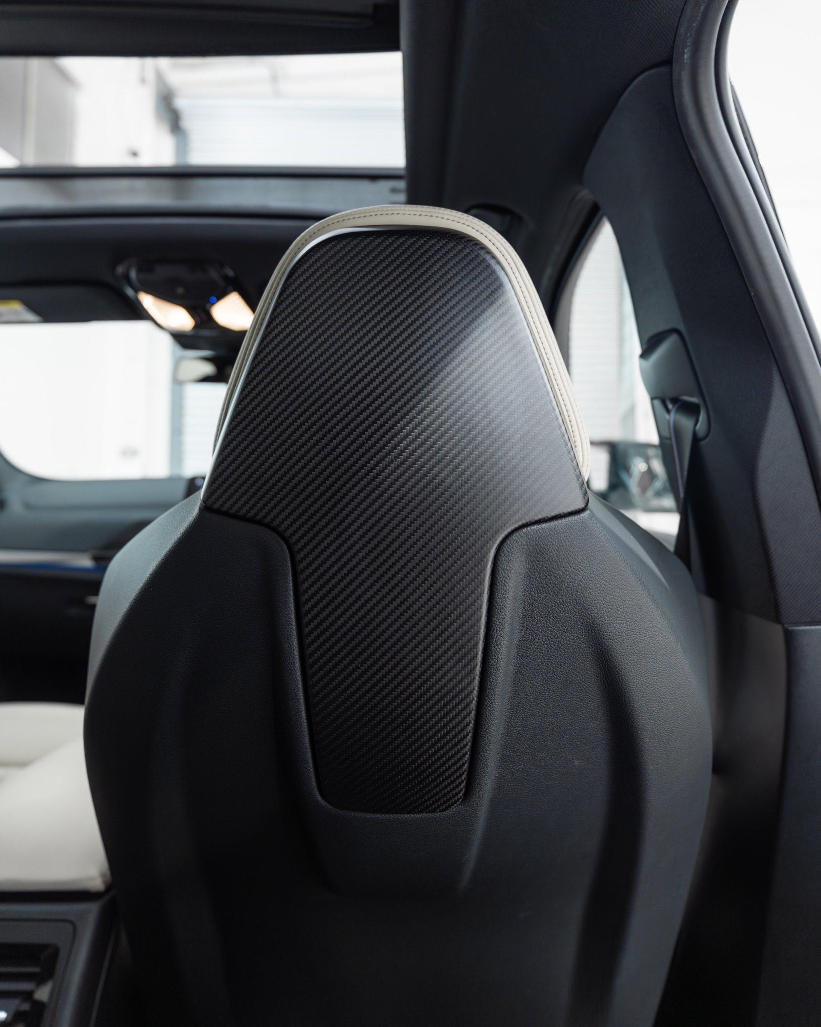 Yahua BMW 2 Series G42, M3 G80, M4 G82, M2 G87 Pre-Preg Matte Carbon Fibre Seat Back Cover (2018+)