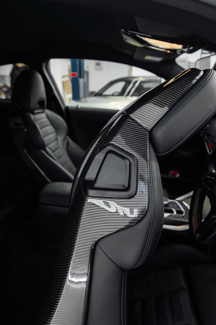 BMW 2 Series G42, M4 G82, M2 G87 Pre-Preg Carbon Fibre Full Seat Back Covers by TRE (2018+)