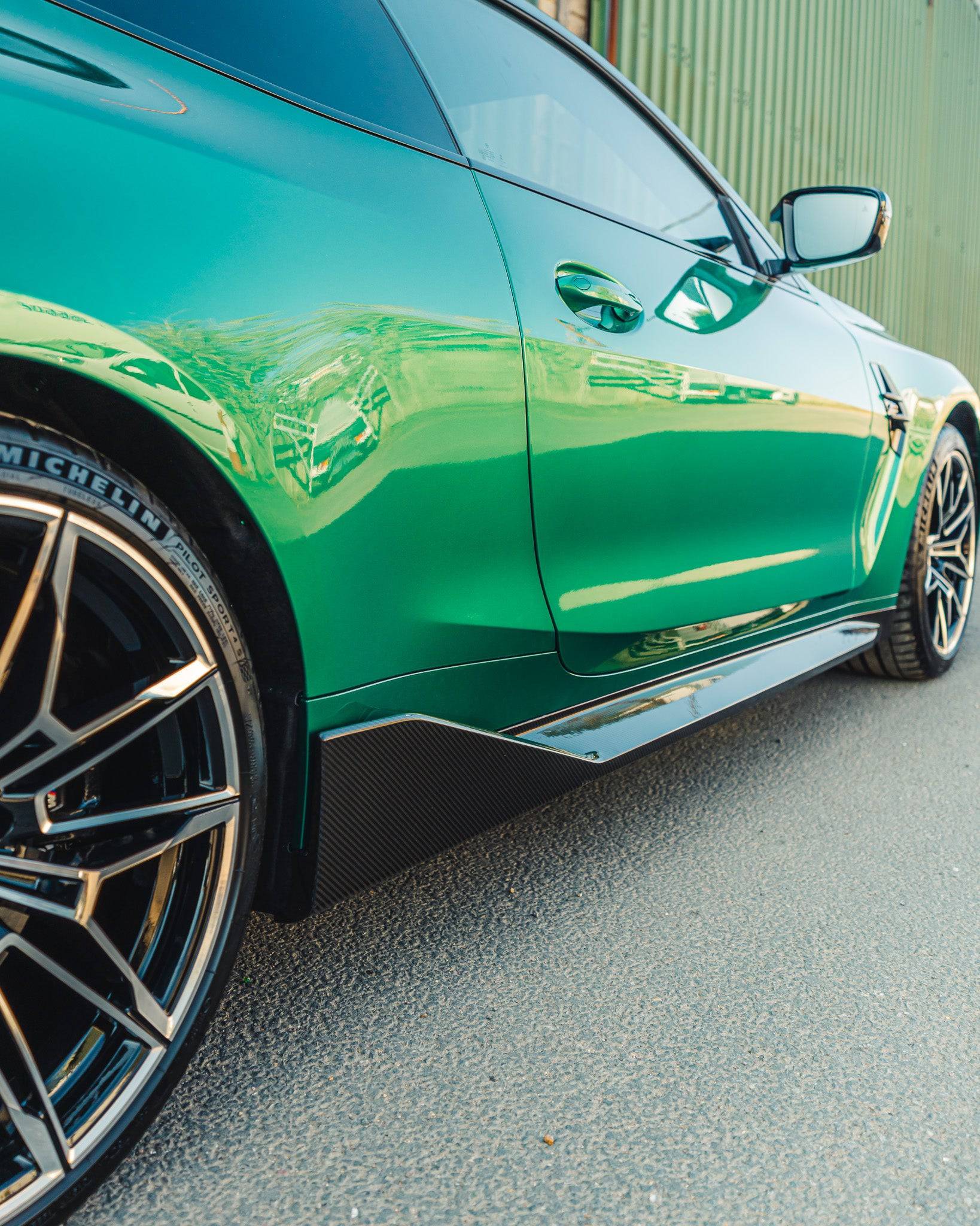 Yahua BMW G80 M3 & G82 M4 Pre-Preg Carbon Fibre Side Skirts (2021+)