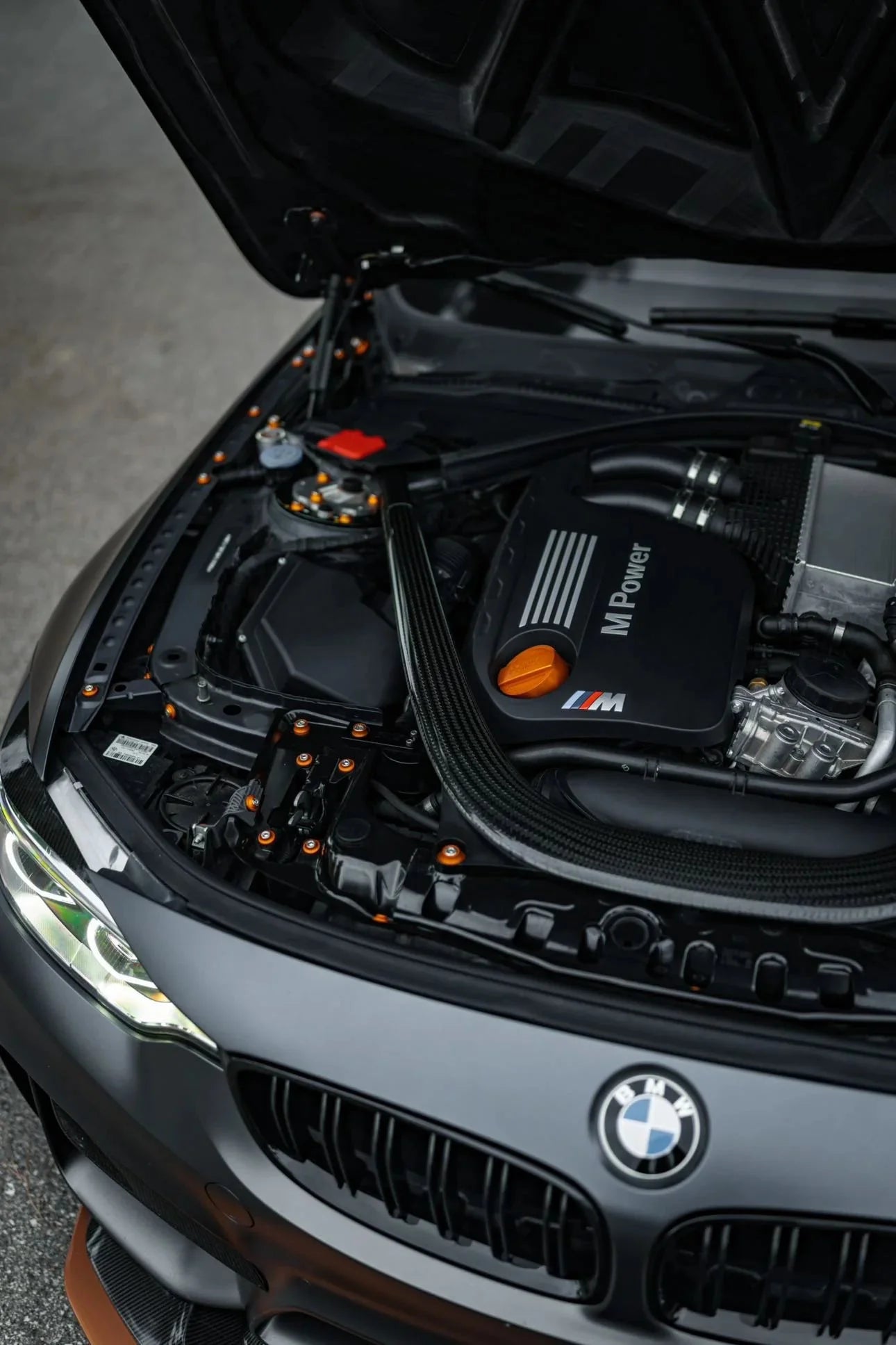 BMW M2 Competition F87, M3 F80, M4 F82 Engine Dress Up Hardware by Downstar (2015-2021)