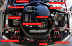 BMW M2 Competition F87, M3 F80, M4 F82 Engine Dress Up Hardware by Downstar (2015-2021)