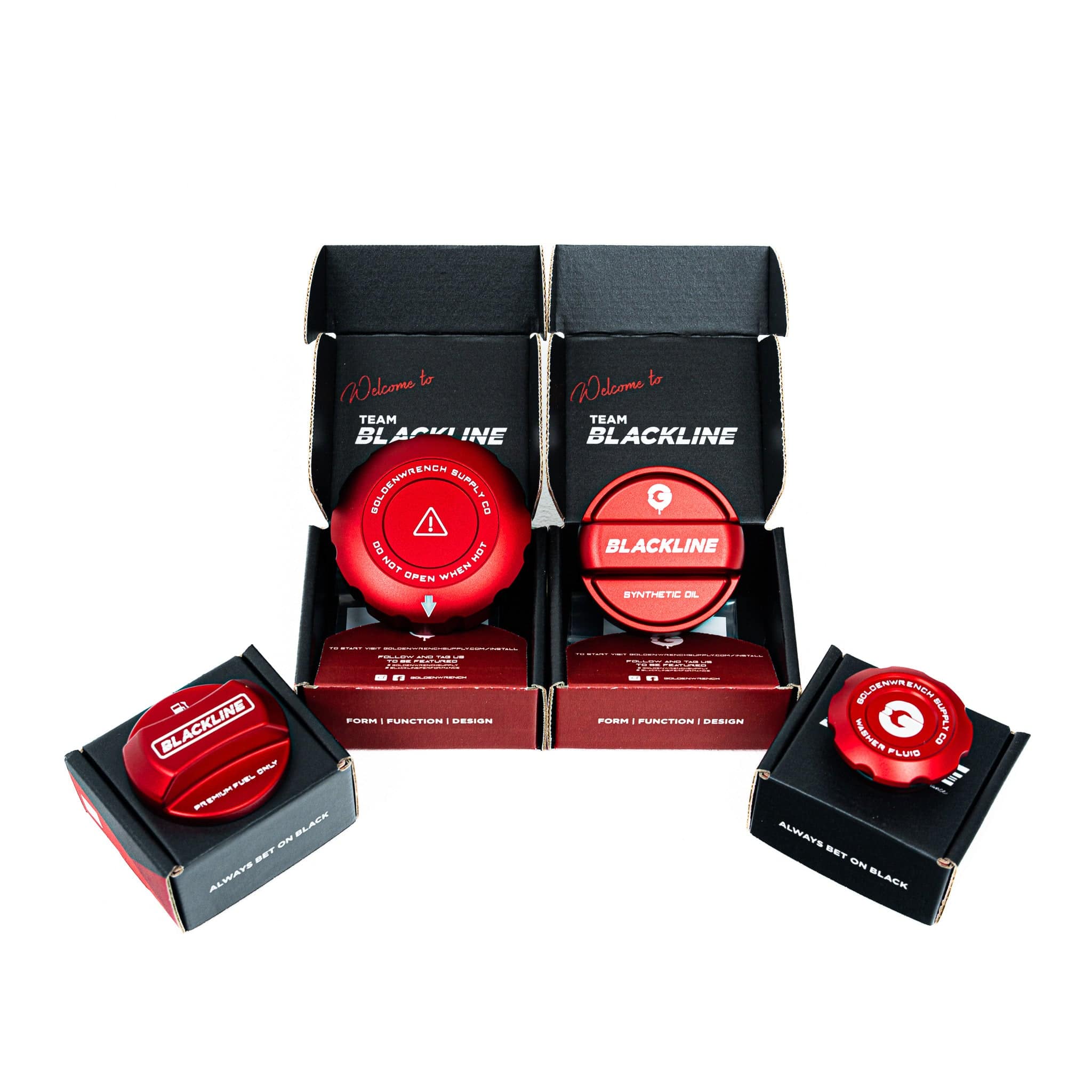BMW M3 E92, M135i F20, M235i F22 & M2 F87 Engine & Fuel Cap Set by Goldenwrench