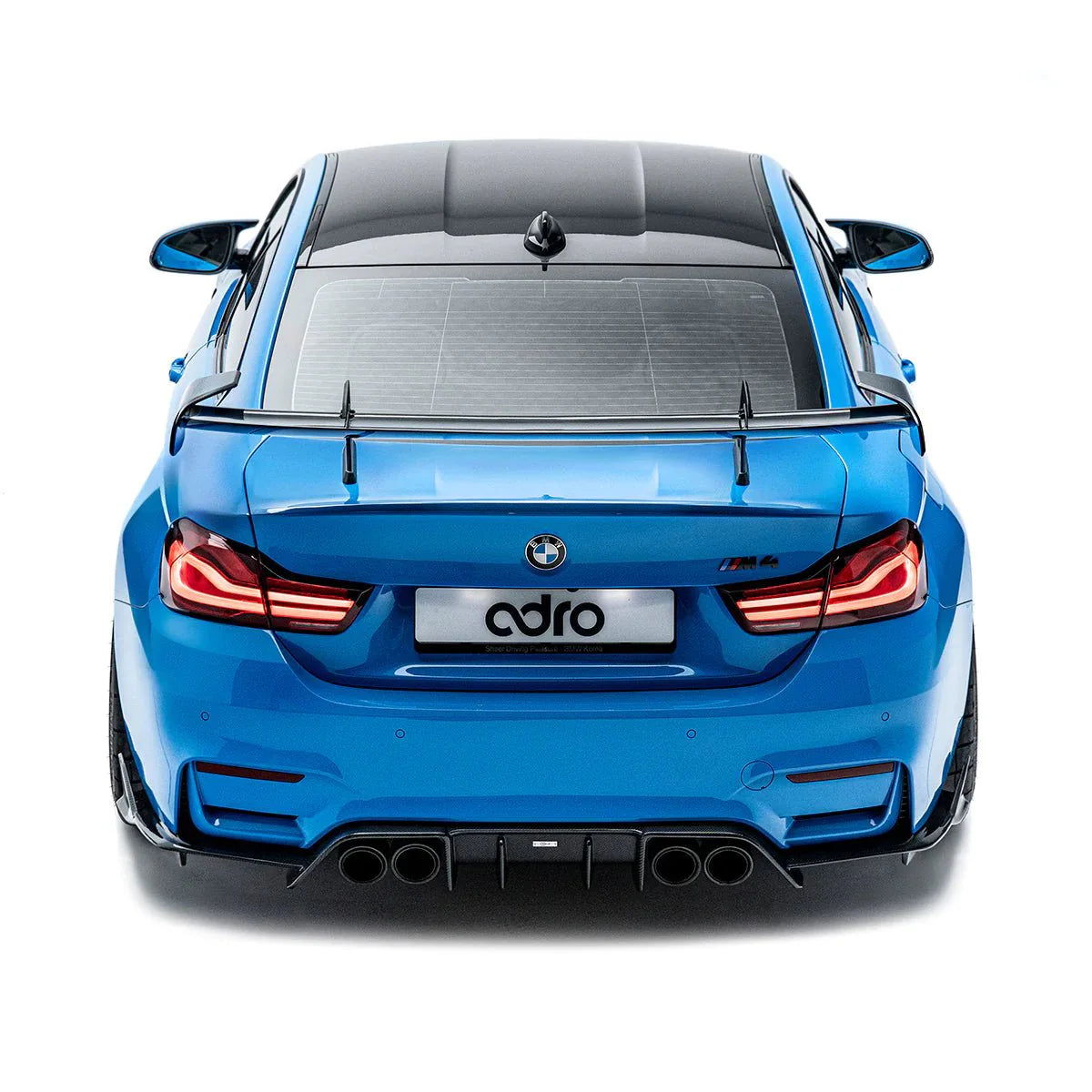 Yahua BMW M4 F82 Pre-Preg Carbon Fibre AT-R Swan Neck GT Rear Wing (2014-2020)