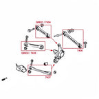 Hardrace Adj. Camber / Toe / Caster Arm - BMW 1 Series F20/F21/ 2 Series F22/F23/ 3 Series F30/F31/F34/ 4 Series F32/F33/F36 Rear Camber Kit (Harden Rubber) - 2Pcs/Set