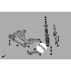 Hardrace Control Arm - BMW 5 Series Gt F07/ 7 Series F01/F02 Front Lower - Rear Arm - Rwd (Harden Rubber) - 2Pcs/Set