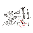 Hardrace Control Arm - Bmw 6'S F12/F13 / 5'S F10/F11 '10- Front Lower - Front Arm, Rh+Lh (Harden Rubber) - 2Pcs/Set Only For Rwd Use