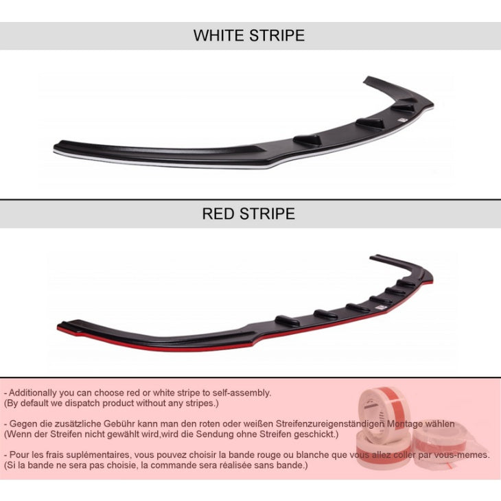 Yahua Gloss Black Central Rear Splitter BMW 5 F11 M-Pack - Without Vertical Bars (Fits Two Single Exhaust Ends)