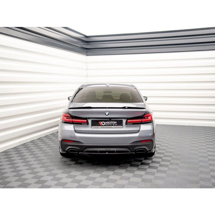 Yahua Gloss Black Central Rear Splitter BMW 5 G30 Facelift M-Pack (2020-)