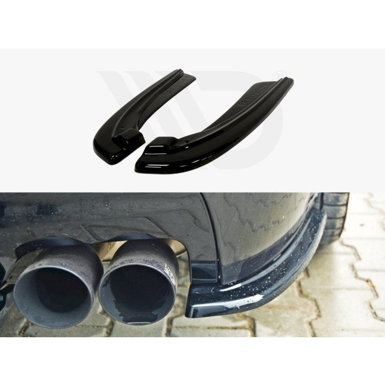 Yahua Gloss Black Rear Side Splitters BMW 5 F11 M-Pack (Fits Two Double Exhaust Ends)