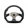 Momo Street EAGLE - Black Leather - Anthracite Centre Steering Wheel