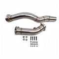Yahua Cast Race Downpipes Brushed - 15-19 M3, M4 & M2 Competition S55 F80 F82 F87